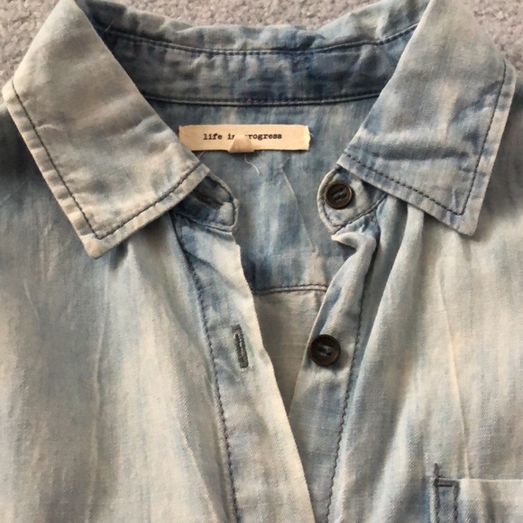 Forever21 Denim Wash Button Down Dress - Picture 3 of 5